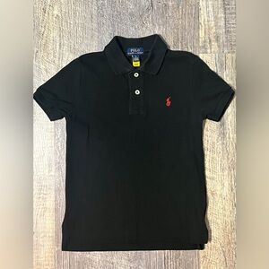 Polo by Ralph Lauren Kids Polo Shirt in Black with Red Logo